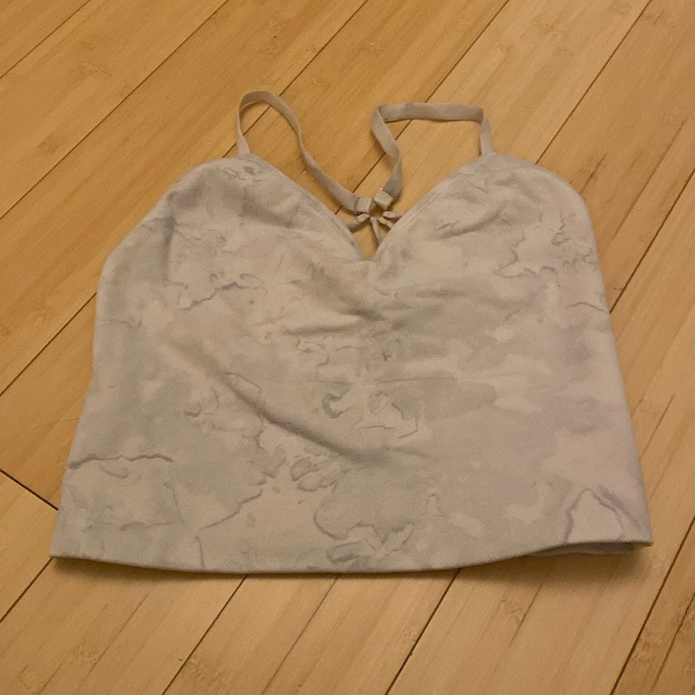 Avocado Brand White Splash Print Sports Bra